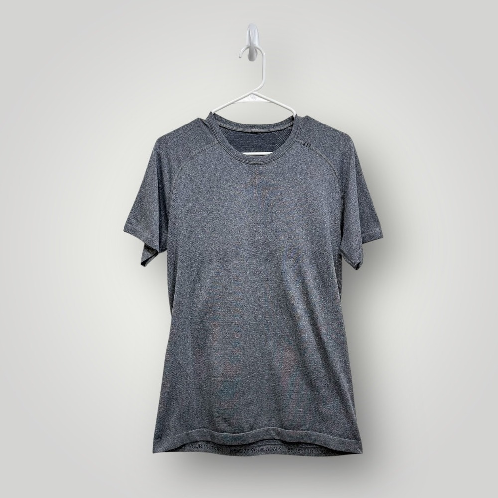 Lululemon Metal Vent Tech Short Sleeve Shirt Mens Charcoal Gray Heather Training